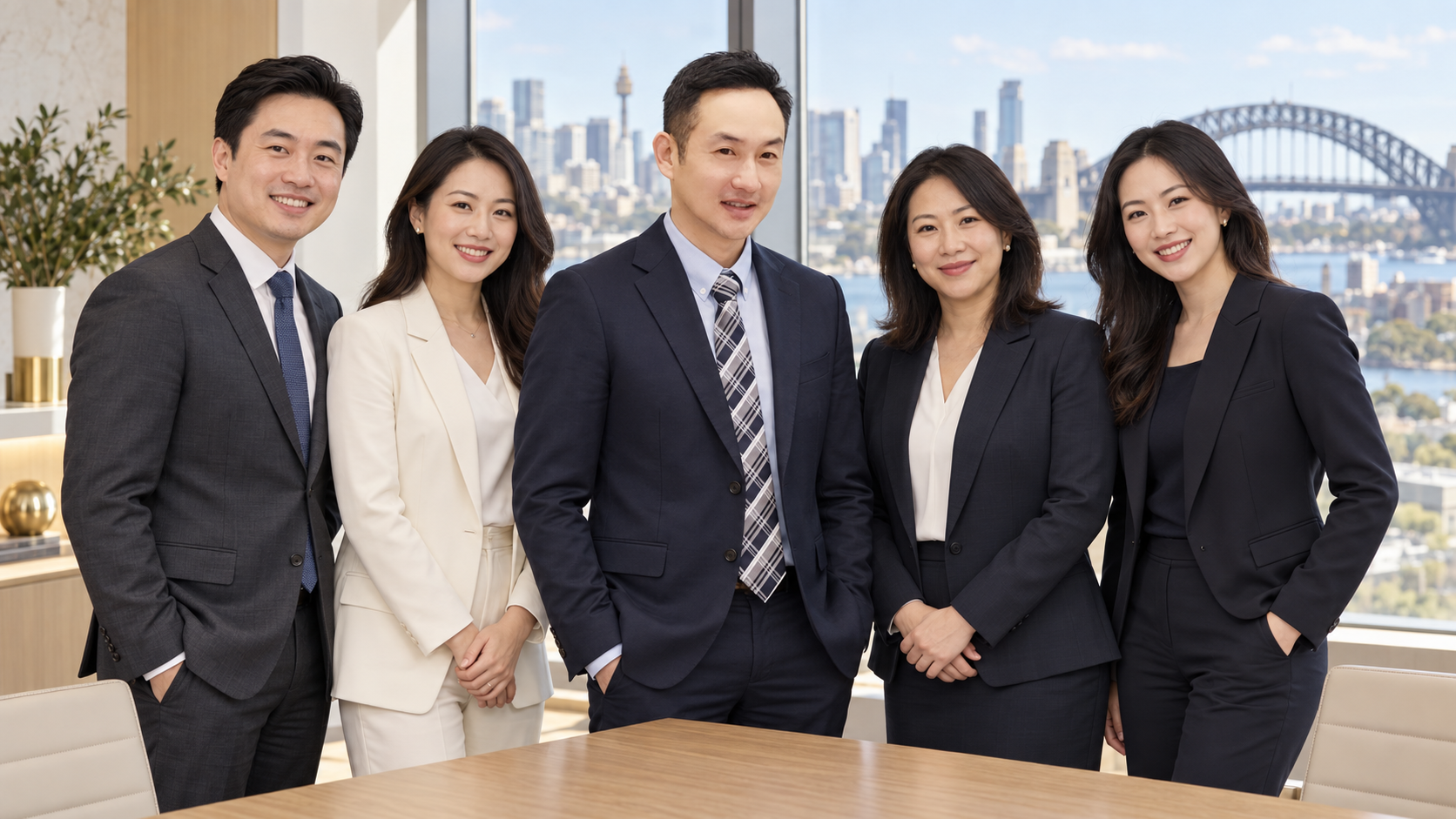 AI-generated accounting group portrait featuring Charlie